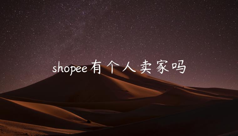 shopee有個人賣家嗎